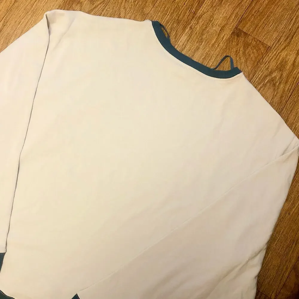 NWOT We the Free / Free People Classic Crew Colorblock Sweatshirt in Tea Combo - Picture 10 of 14